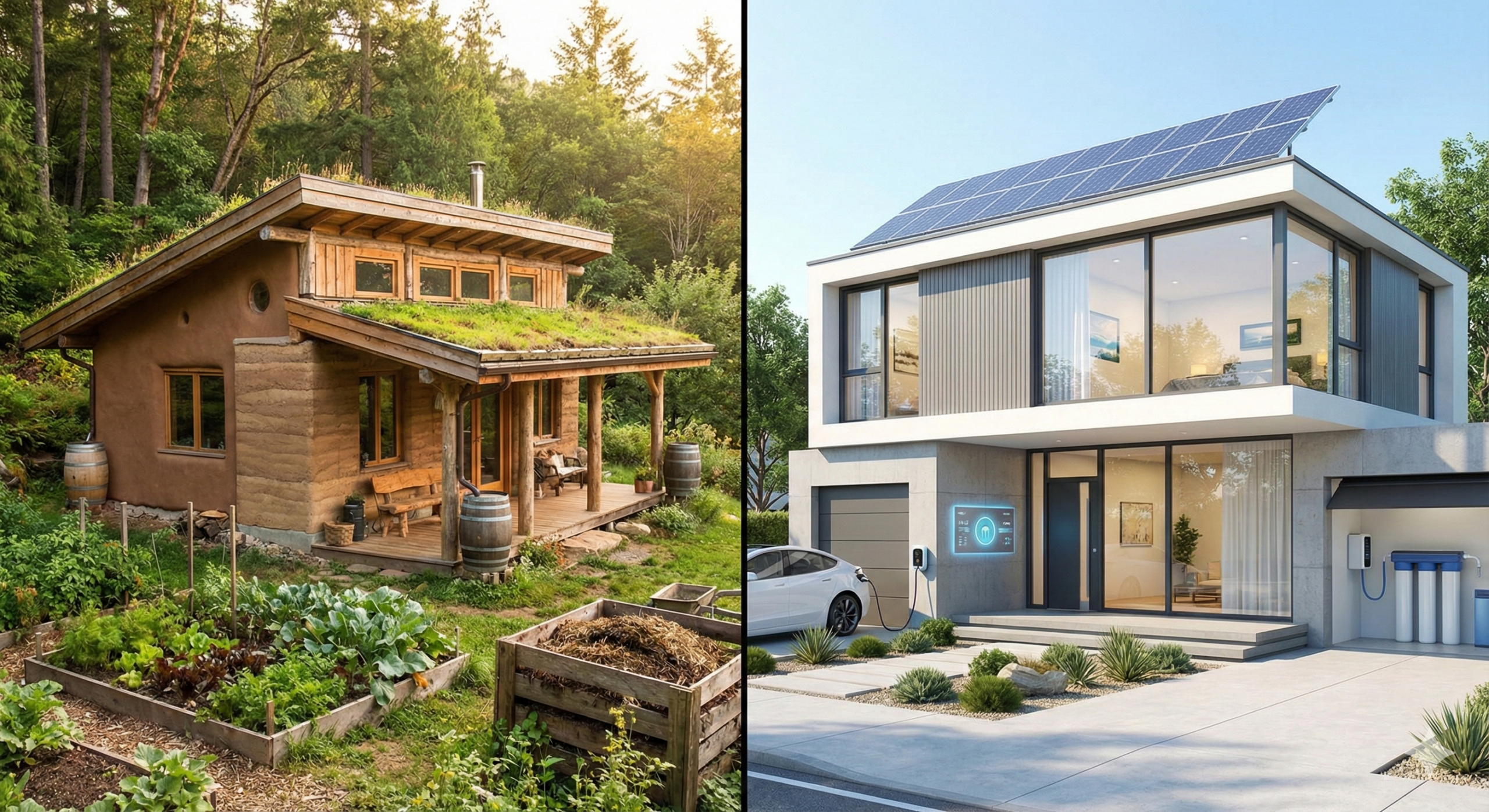 Casa Ecológica vs. Casa Sustentável: A diferença que pode salvar o seu bolso (e sua obra)